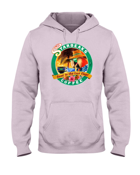Unisex Starbeaks Good To The Last Flap Parrot Macaw Coffee Fleece Hoodie Light Pink