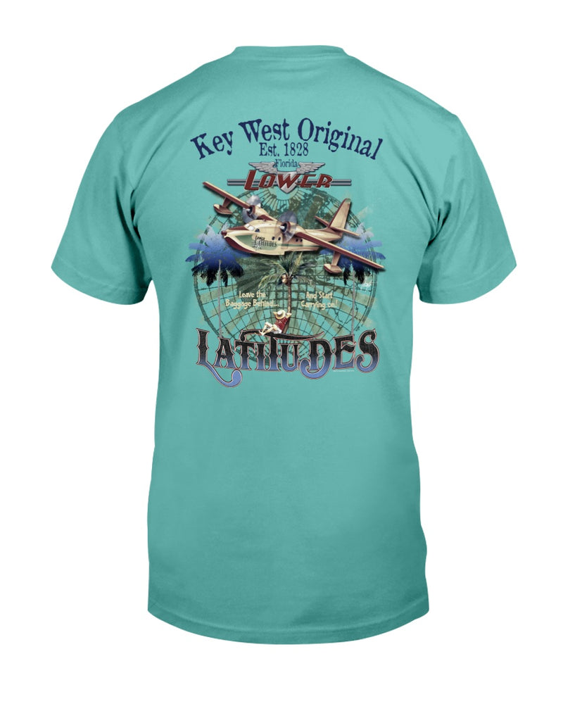 Key West Original Tee Shirt T-Shirt Lower Latitudes Leave Baggage Behind Chalky mint