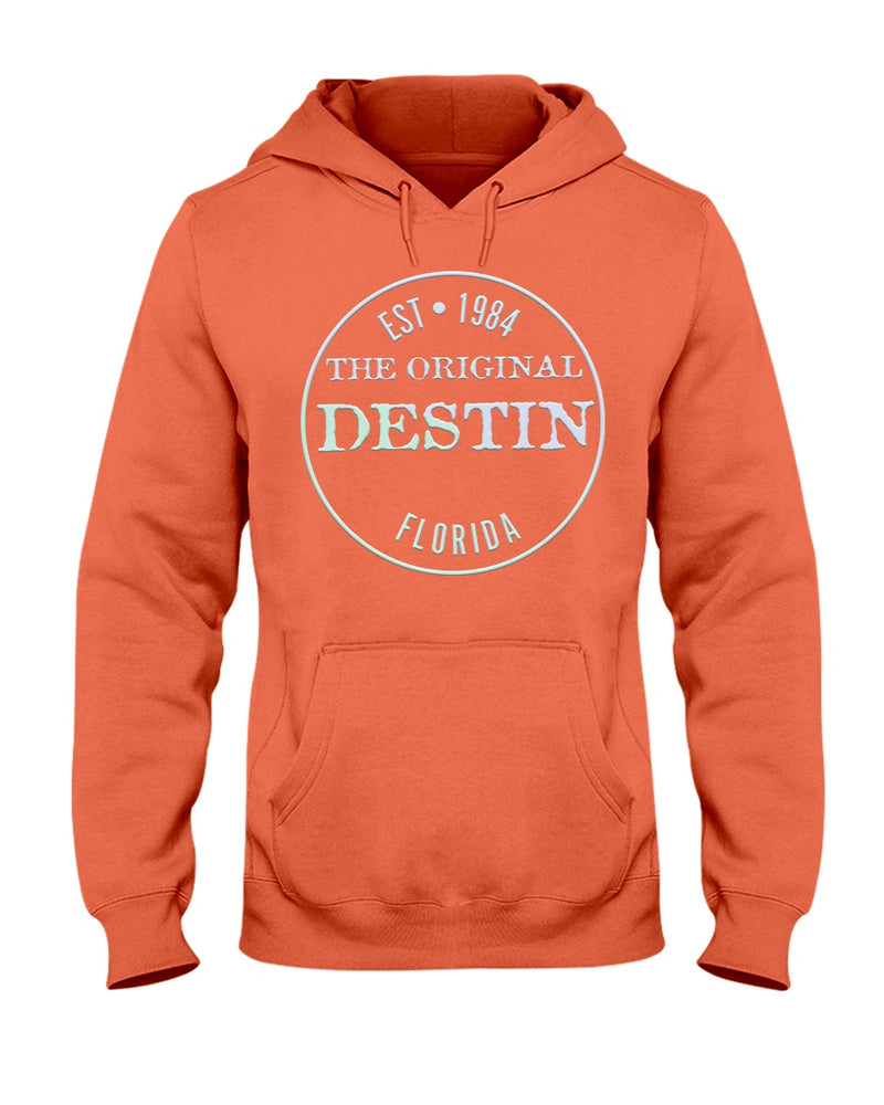 Destin Est 1984 Hoodie Vintage Style Bevel Logo Light Gradient