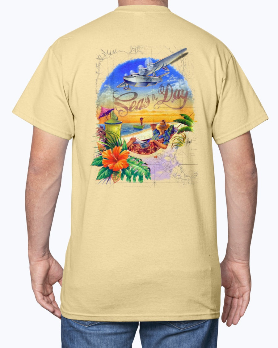 Seas the Day 6 oz Cotton Beach T-shirt