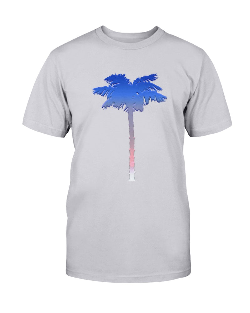 Men's Unisex 6 oz Cotton Patriotic Palm Tree Beach T-Shirt jimmy buffett tees july 4th american flag tshirt