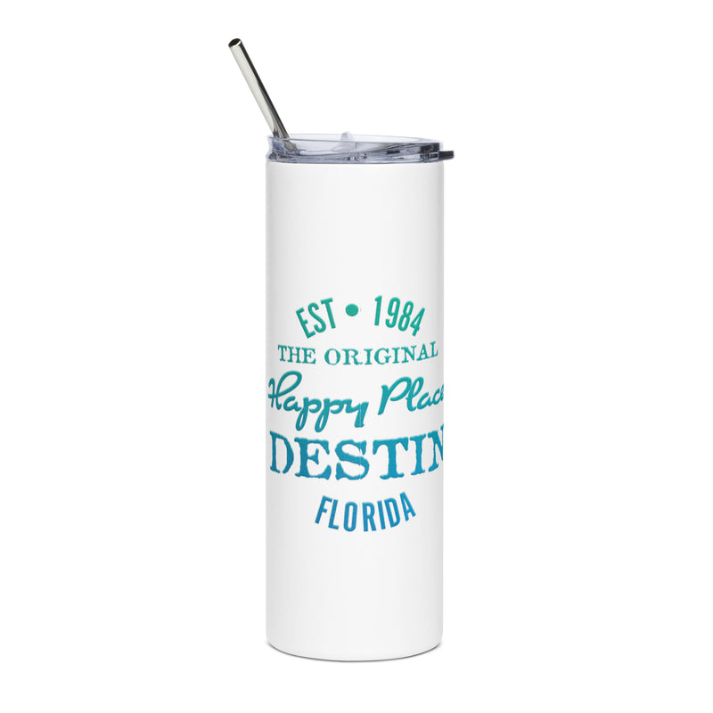 Destin Florida Is My Happy Place Stainless Steel Drink Tumbler