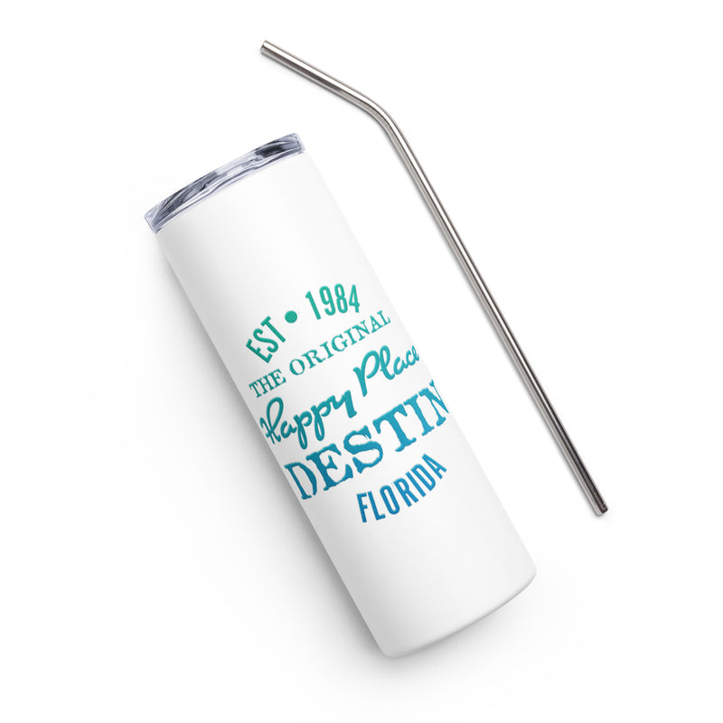 Destin Florida Is My Happy Place Stainless Steel Drink Tumbler