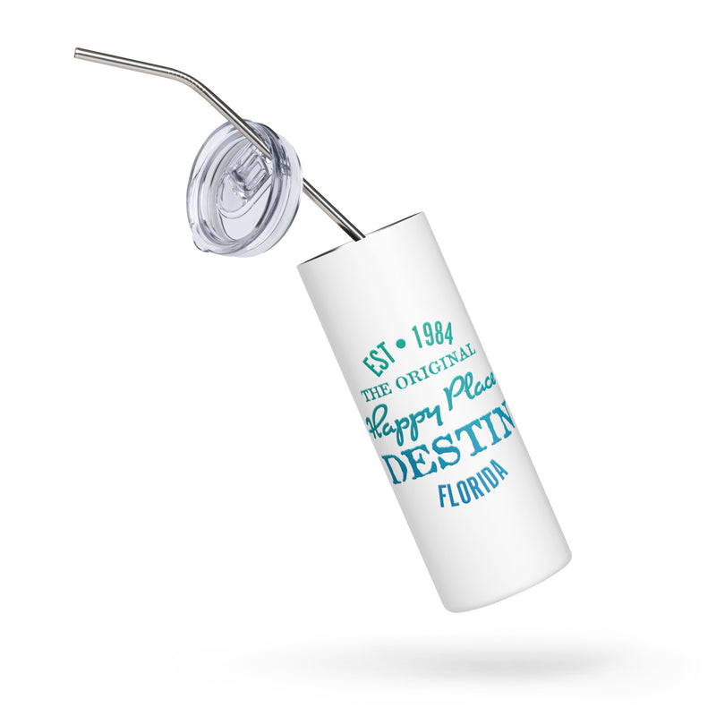 Destin Florida Is My Happy Place Stainless Steel Drink Tumbler