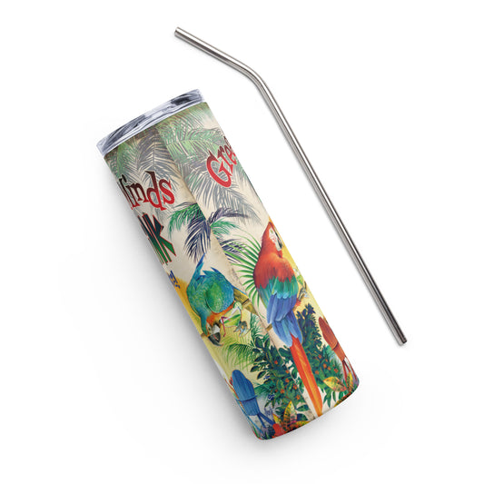 Exclusive Great Minds Clink Alike Parrots Insulated Tumbler With Straw