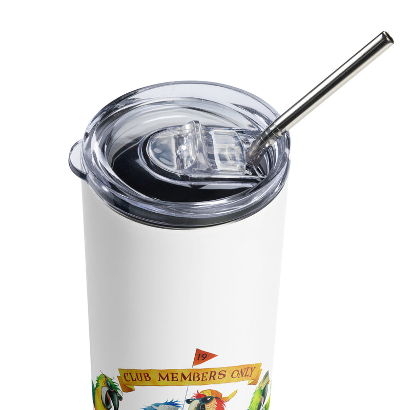 Golf Parrot Party Country Club 20 Ounce Drink Tumbler with Straw