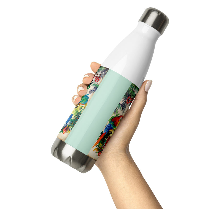 Stainless Steel Water Bottle Great Minds Clink Alike Parrots 17 ounce