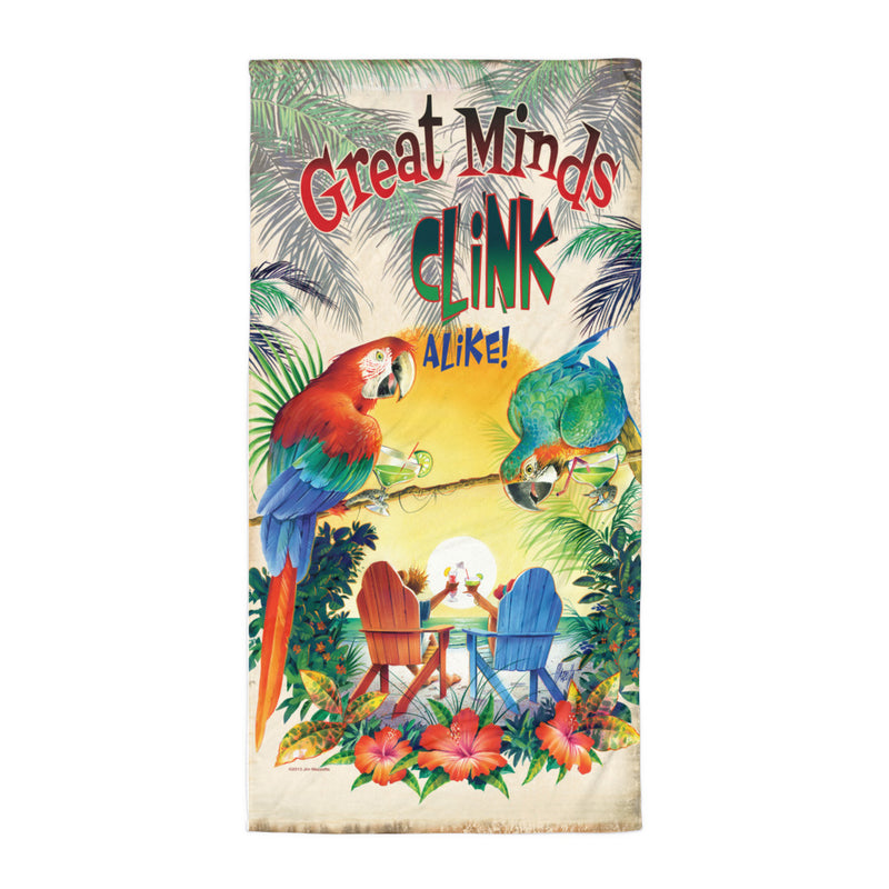 Great Minds Clink Alike Beach Towel 30 x 60 Inches