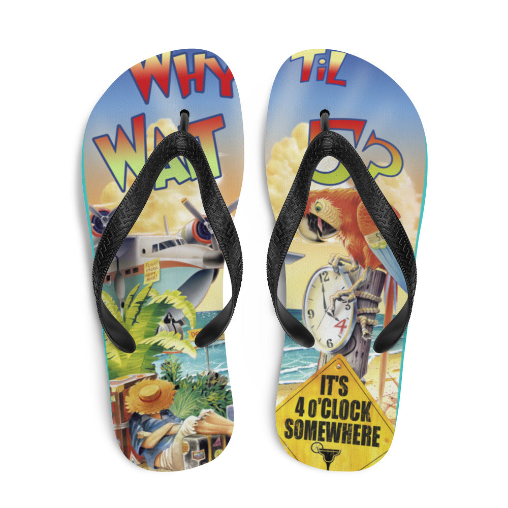 Exclusive Why Wait Til 5 Flip Flops Artwork by Jim Mazzotta