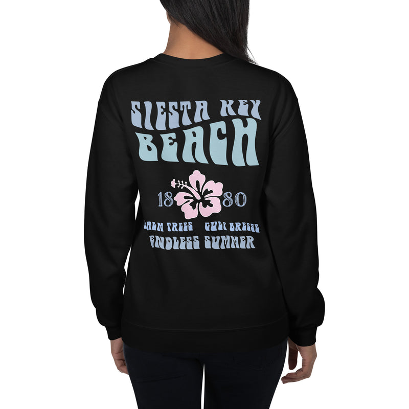 Unisex Sweatshirt Siesta Key Hibiscus Logo Endless Summer