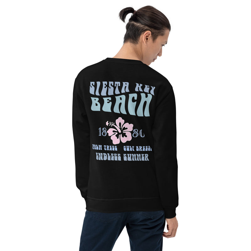 Unisex Sweatshirt Siesta Key Hibiscus Logo Endless Summer