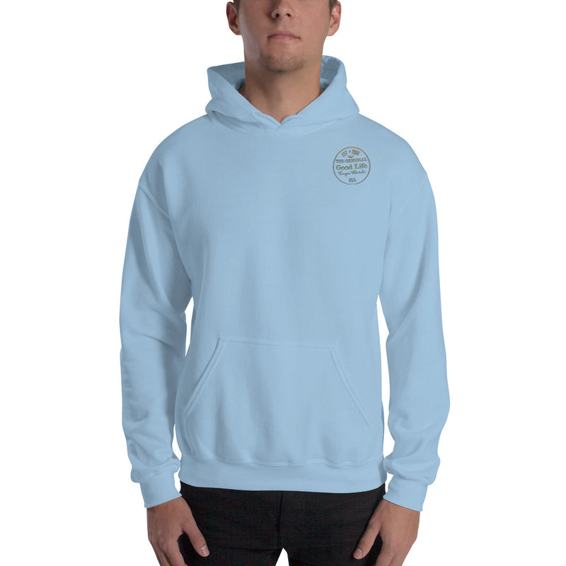 Unisex Island Time Fleece Beach Hoodie Grouper Sailboat