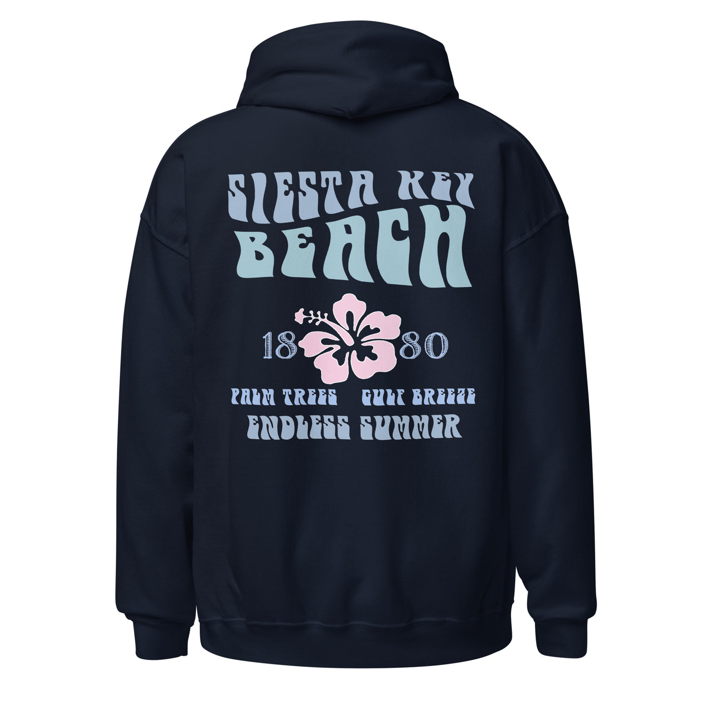 Unisex Siesta Key Beach Hoodie Jet-Spun Soft Feel Retro Endless Summer