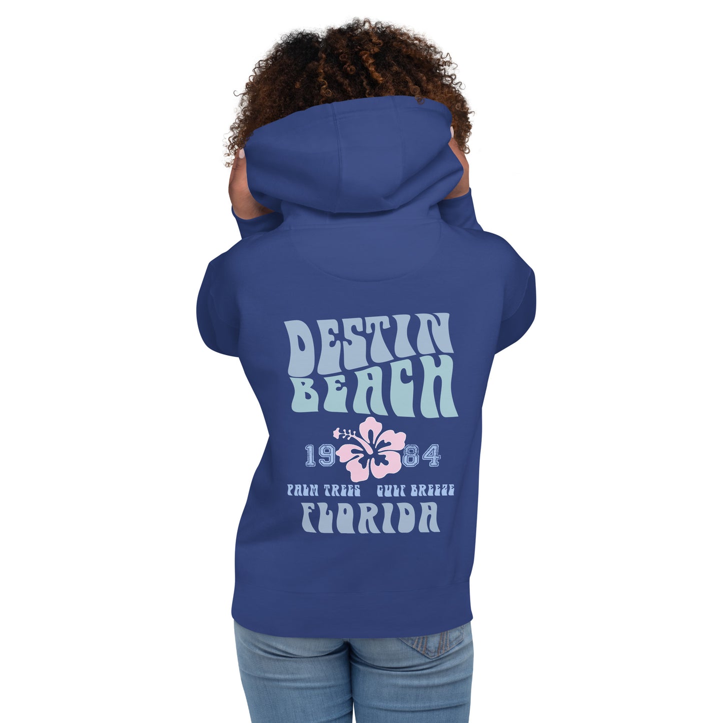 Destin Beach Hibiscus Hoodie Vintage Style Retro Unisex Oversized Siesta VSCO Aesthetic Hoodies Women California Florida