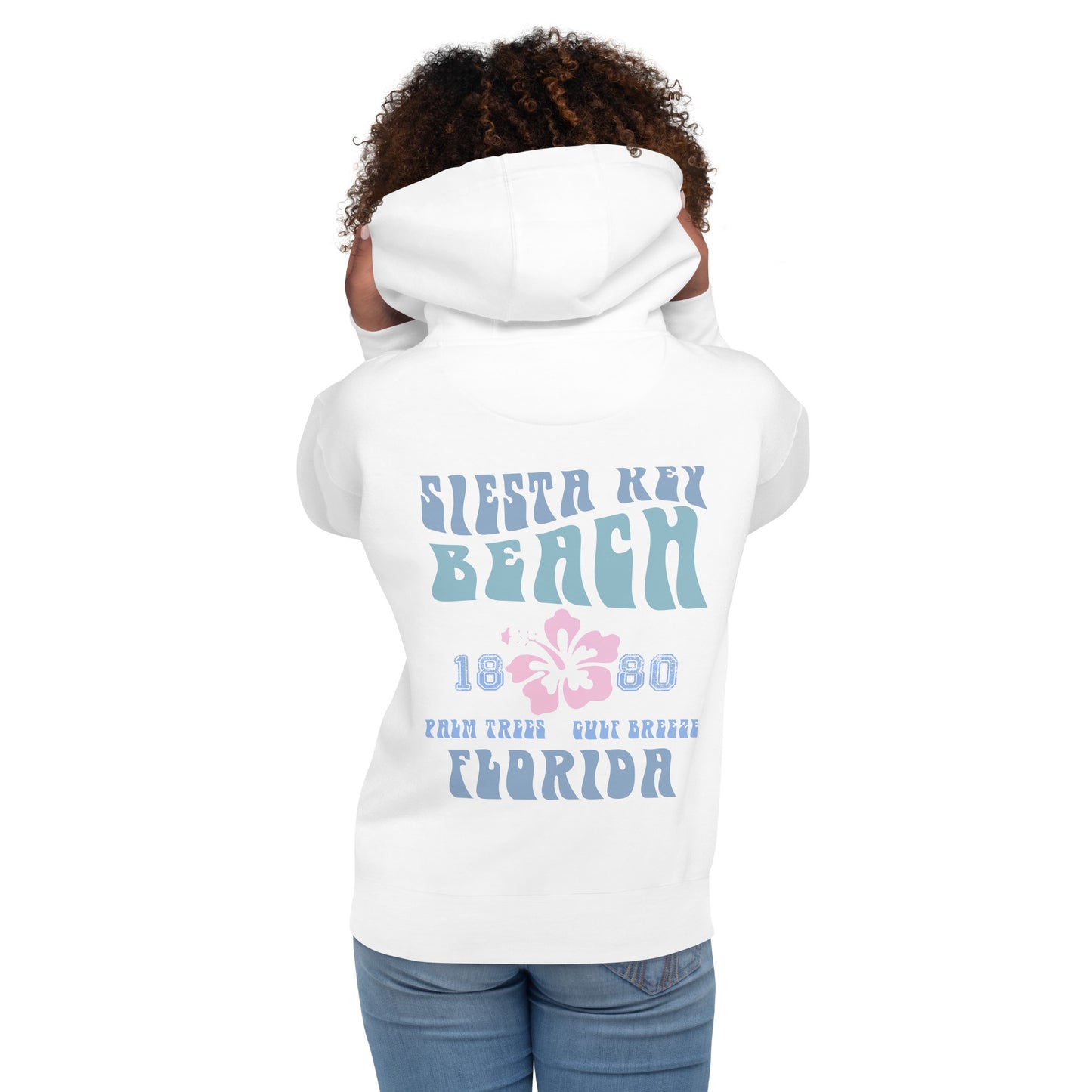 Premium Siesta Key Beach Hoodie Aesthetic Vintage Retro Style Unisex Oversized