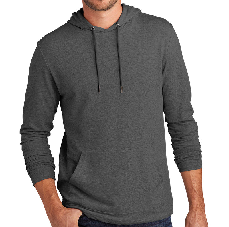 Lightweight French Terry Hoodie Washed Charcoal Gray Grey Featherweight