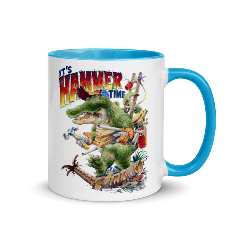 Hammer Time Gator FloriDone Hurricane Ian Ceramic Coffee Mug