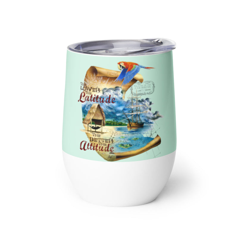 Lower Latitude Better Attitude Insulated Tumbler Island Reef Green Gifts for beach lovers him & hers beachy ideas