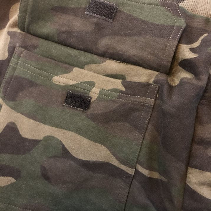 Pre-Order Men's French Terry Cotton Wholesale Military Green Camo Cargo Shorts